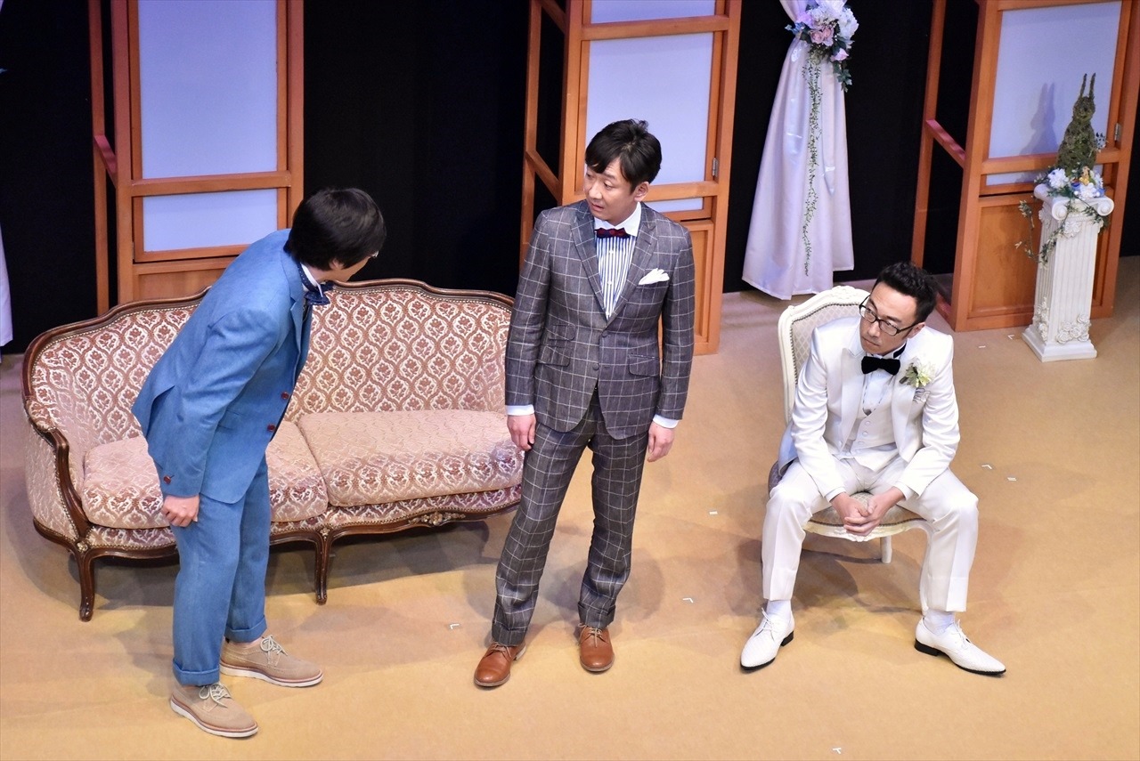 「第18回東京03単独公演『明日の風に吹かれないで』」のワンシーン。