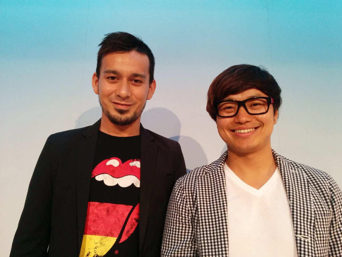 フランキー。左がファビアン、右がはぎちゃん。