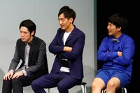 左から井下好井・好井、とろサーモン村田、ラフレクランきょん。