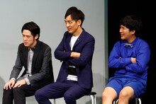 左から井下好井・好井、とろサーモン村田、ラフレクランきょん。