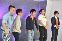 「有田ジェネレーション」に出演する（左から）ヤマダイラー、松尾アトム前派出所、インディアンス。(c)TBS