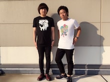 「『ノリ輔おじさん』Tシャツ」を着用した>チーモンチョーチュウ。