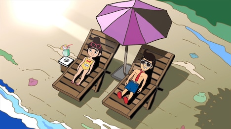 アニメ「彦介と彦美の夏休み」のワンシーン。(c)NHK