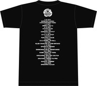 「COWCOW USHI ROCK FESTIVAL TOUR 2016」オリジナルTシャツ（黒）の裏。