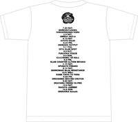 「COWCOW USHI ROCK FESTIVAL TOUR 2016」オリジナルTシャツ（白）の裏。