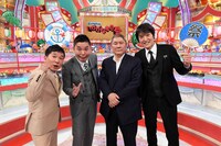 （左から）爆笑問題、ビートたけし、千原ジュニア。(c)テレビ朝日