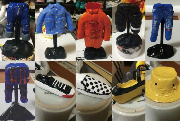 グッドウォーキン上田の粘土作品。