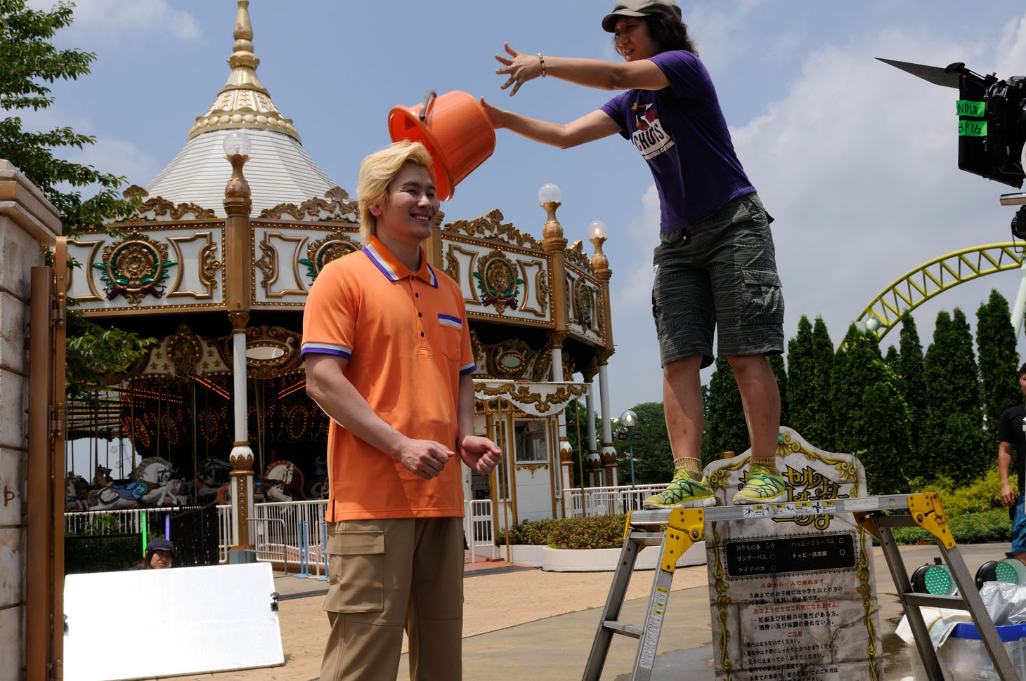 撮影中の様子。