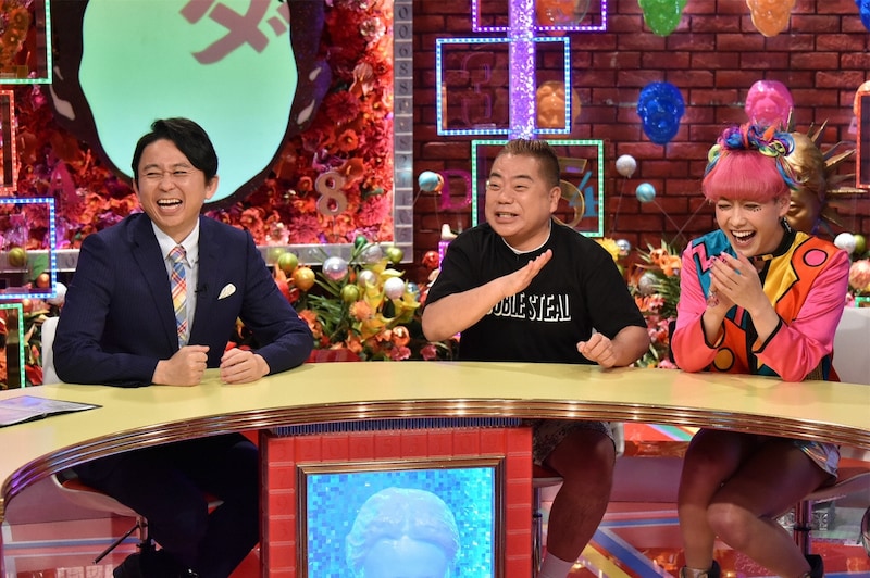 「有吉弘行のダレトク!?」に出演する(左から)有吉弘行、出川哲朗、ぺえ。(c)関西テレビ