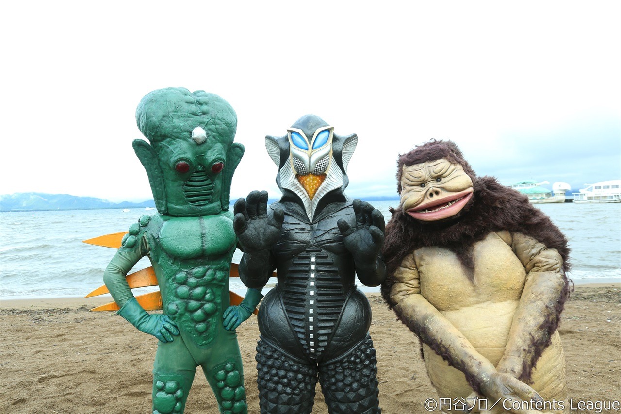 DVD「ウルトラ怪獣散歩 ～伊豆／須賀川・会津若松 編～」第15話、第16話に登場するウルトラ怪獣たち。