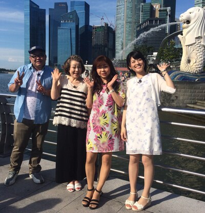 （左から）兵動大樹、西川ヘレン、ハイヒール・モモコ、中島めぐみアナウンサー。(c)関西テレビ