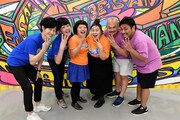 「チェンジ3」レギュラーの(左から)テゴネハンバーグ、おかずクラブ、鬼越トマホーク。(c)テレビ朝日