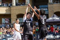 「3x3 PREMIER.EXE Round.7 OSAKA」で行われたエキシビジョンマッチのワンシーン。