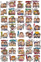 「よしもとビックリマン芸人 スタンプ」イメージ (c)LOTTE/Bikkuri-man Project / (c)YOSHIMOTO KOGYO