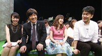 左から、相内優香（テレビ東京アナウンサー）、内村光良、はいだしょうこ、土田晃之。(c)テレビ東京