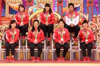 「くりぃむしちゅーの！THE★レジェンド2016」に出演するスポーツ選手たち。(c)日本テレビ