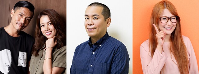 左からZeebra・中林美和夫妻、タカアンドトシ・トシ、ギャル曽根。