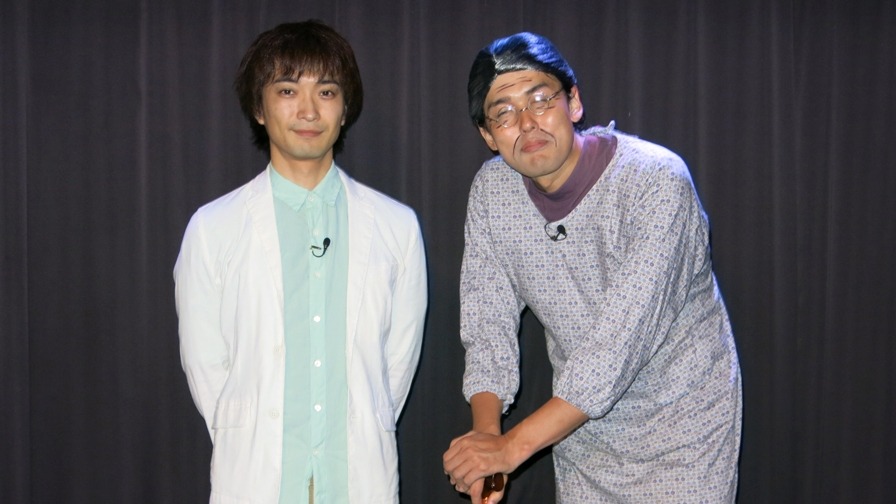 「住まいの安心を守れ！知って得する家財の保険」でコントを披露するザ・ギース。(c)BS12 トゥエルビ