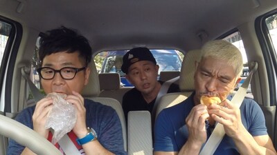「福岡人志、松本×黒瀬 アドリブドライブ」のワンシーン。(c)FBS