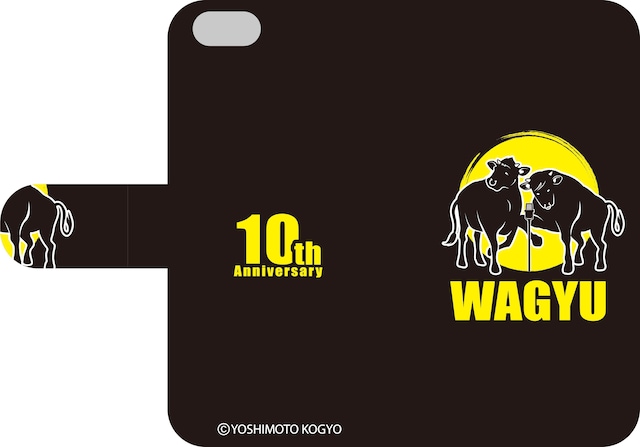 「WAGYUロゴ柄」iPhone6用ケースのデザイン。