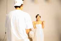 撮影中の様子。