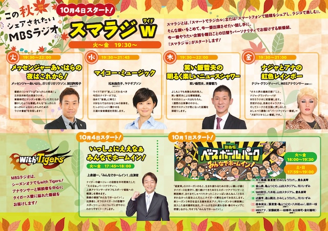 MBSラジオ秋の改編に関する資料。