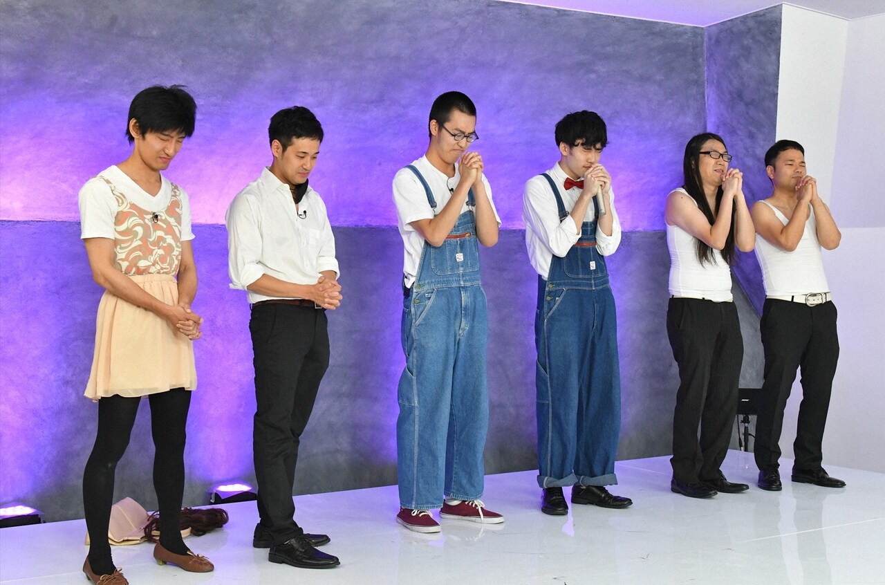 「有田ジェネレーション」に出演する（左から）マッハスピード豪速球、新作のハーモニカ、天狗。(c)TBS
