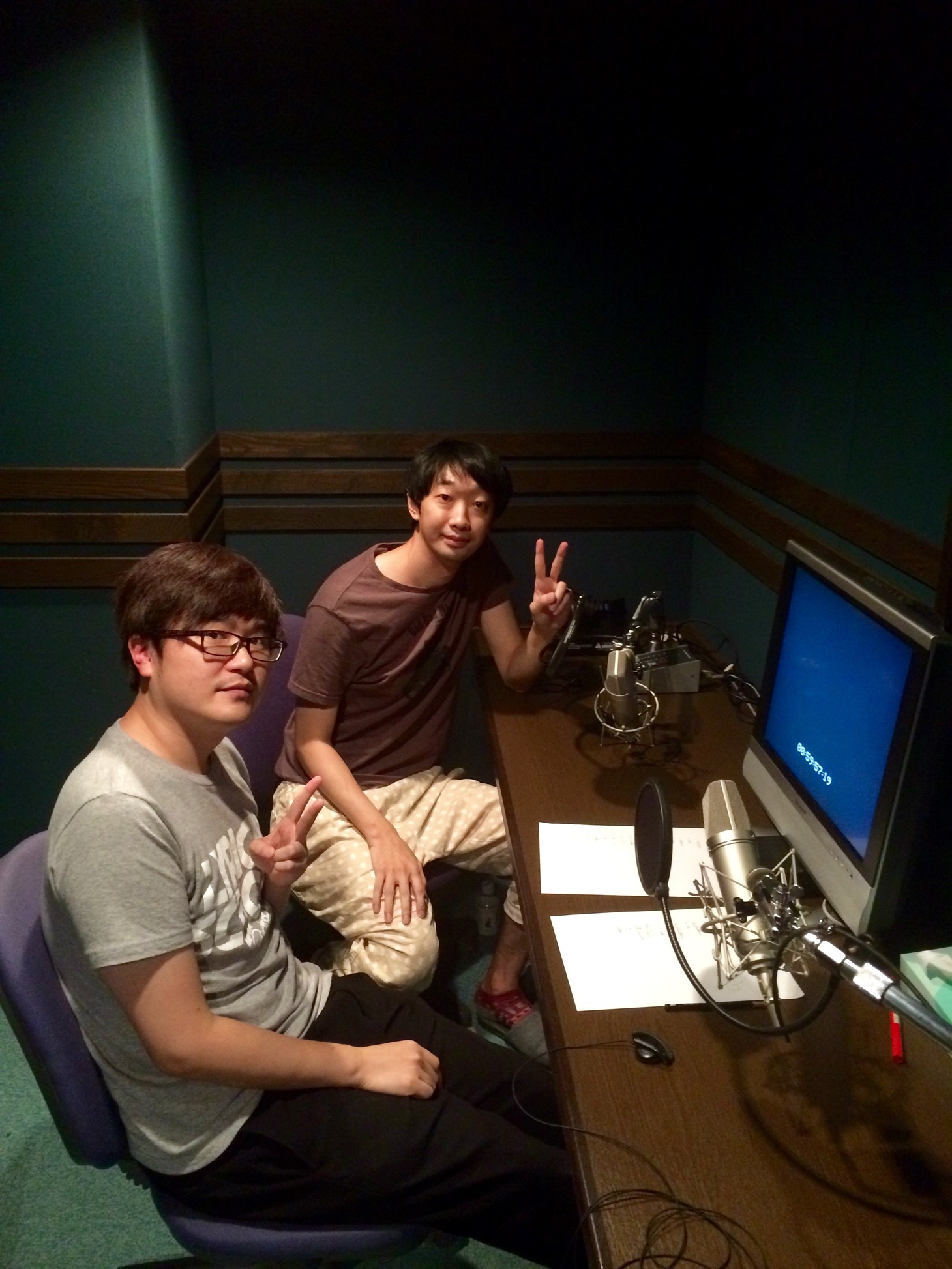 副音声収録時のラバーガール。