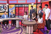 「メッセンジャーの○○は大丈夫なのか？」に出演するスーパーマラドーナ田中夫妻、セルライトスパ肥後夫妻、プリマ旦那・河野夫妻。(c)MBS