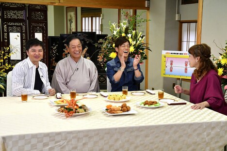 左から月亭方正、月亭八方、陣内智則、なるみ。(c)読売テレビ