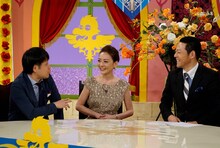 左からNON STYLE井上、東野幸治、西川史子。(c)読売テレビ