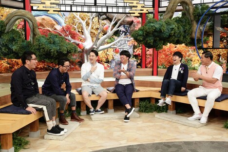 (左から)おぎやはぎ、バナナマン、オードリー。(c)フジテレビ