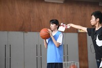 CM撮影中の様子。