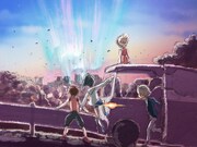 映画「モンスターストライク THE MOVIE」場面イラスト。