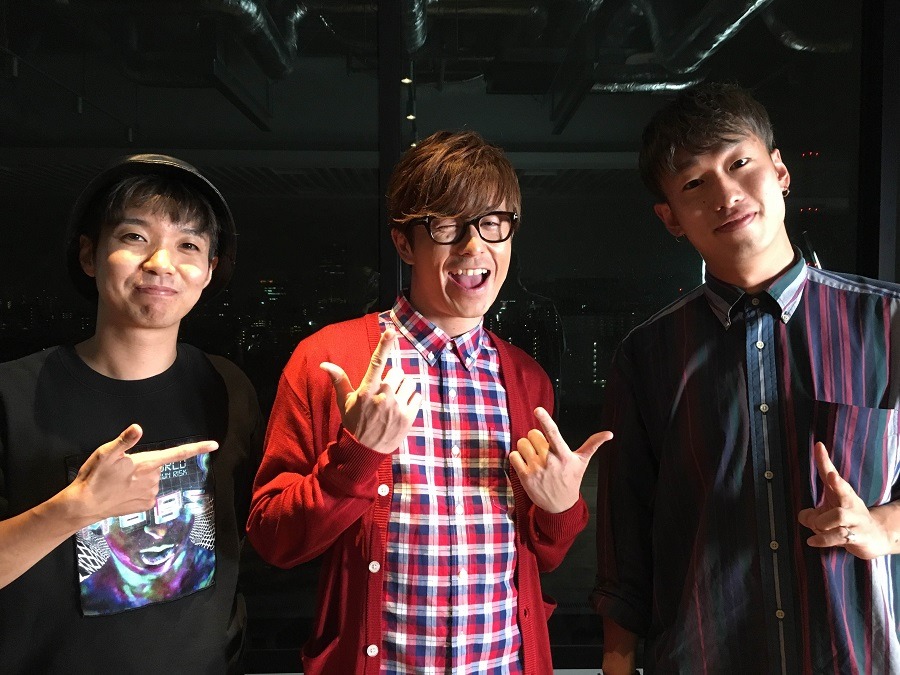 左からJUVENILE、オリエンタルラジオ藤森、RYUICHI。