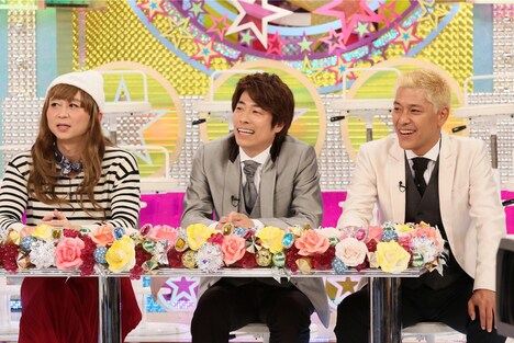 （左から）有吉弘行、ロンドンブーツ1号2号。(c)テレビ朝日