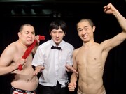 左からレイザーラモンRG、ガリットチュウ熊谷、ハブサービス。