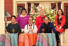 「SMAP×SMAP」の「ビストロSMAP」に出演する（前列左から）横澤夏子、トレンディエンジェル、（後列左から）メイプル超合金、平野ノラ。(c)フジテレビ