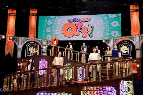 「クイズプレゼンバラエティー Qさま!!」予選Aブロックの解答者たち。(c)テレビ朝日