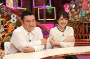 （左から）アンタッチャブル山崎、川田裕美。(c)関西テレビ