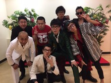 左から錦鯉 、モグライダー、ヤーレンズ、虹の黄昏。