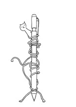 「サラリーマン山崎シゲル」と鉛筆シャープTypeSのコラボイラスト。