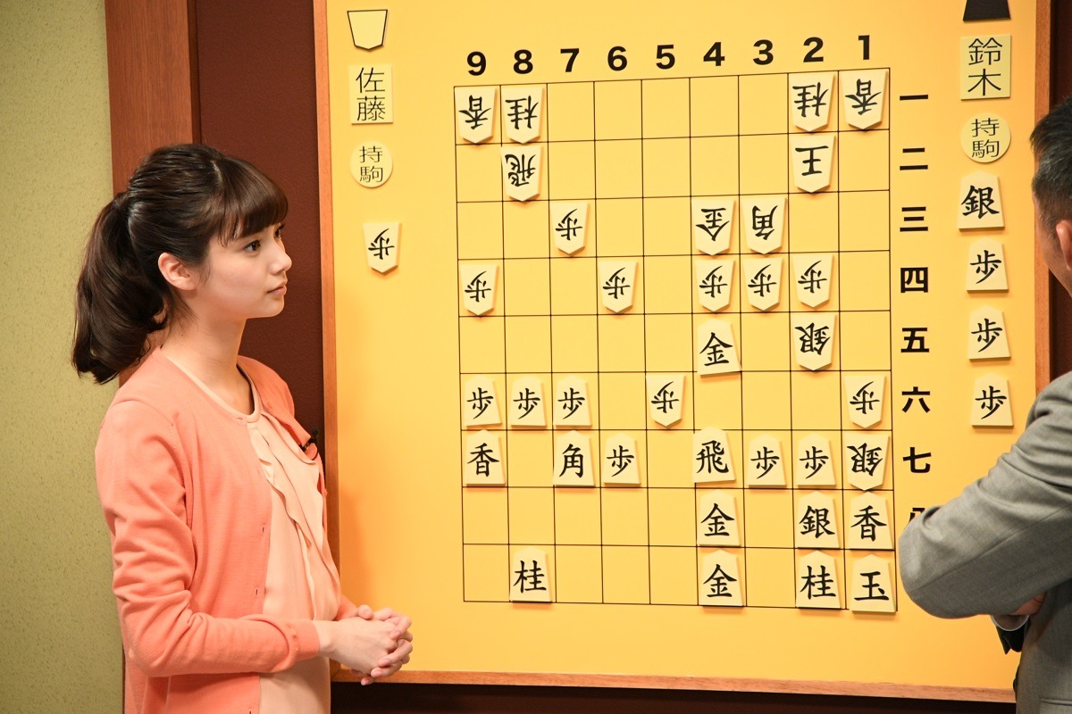 新CM「将棋の対局」の撮影中の様子。