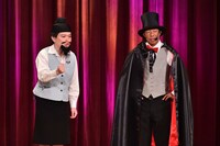 （左から）脳みそ夫、バイきんぐ小峠。(c)TBS