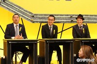 （左から）レイザーラモンRG、おほしんたろう、シャンプーハットこいで。