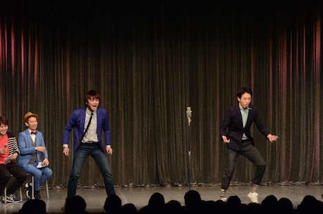 左からエル・カブキ・デロリアン林と囲碁将棋・根建。