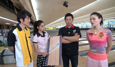 左からココリコ田中、新木優子、マギー審司、谷川章子。(c)メ～テレ