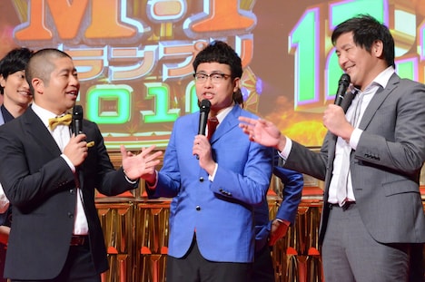 「探偵!ナイトスクープ」で共演している(左から)ハライチ澤部、銀シャリ橋本、スリムクラブ真栄田。