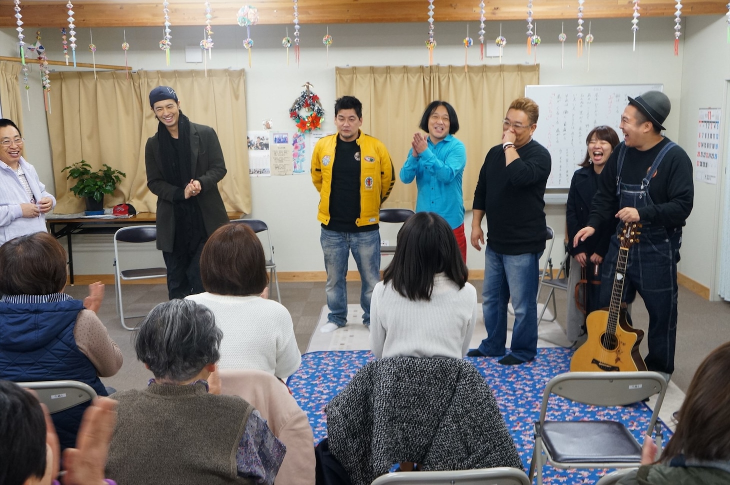 会場近くの仮設住宅の様子。
