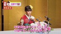 Web動画「広瀬すず引退記者会見編」のワンシーン。